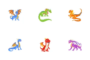 Dragon Vector Set Icon Pack