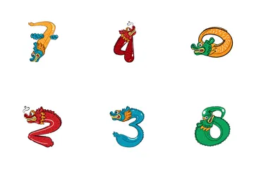 Dragons In Numbers Icon Pack