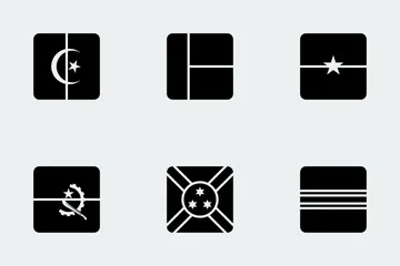 Glyphes des drapeaux du monde Icon Pack