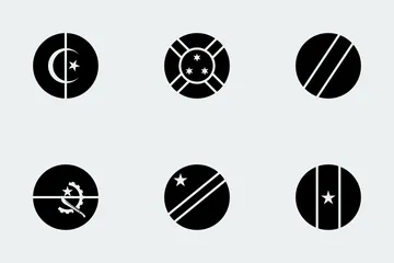 Glyphes des drapeaux du monde Icon Pack