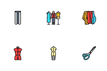 Dressmaking Fashion Sewing Style Icon Pack