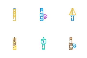 Drill Equipment Construction Icon Pack