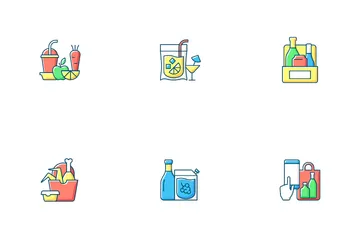 Drinks To Go And Takeaway Food Icon Pack