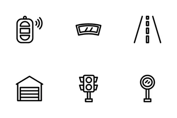 Driving And Car Parts Icon Pack