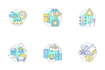 Driving Safety Icon Pack