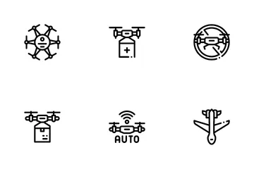 Drohne fliegen Quadrocopter Symbolpack