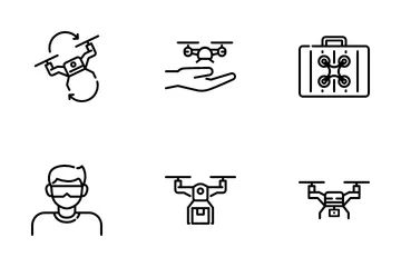 Drone, Aircraft And Aerial Icon Pack