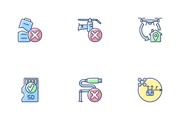 Drone Care Icon Pack