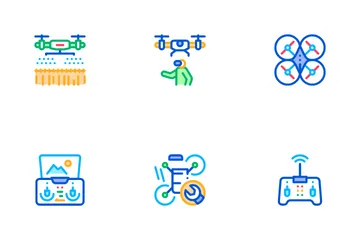 Drone Fly Quadrocopter Icon Pack