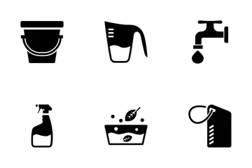 Dry Cleaning Laundry Icon Pack