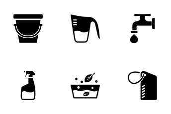 Dry Cleaning Laundry Icon Pack