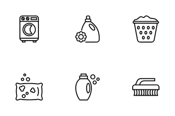 Dry Cleaning & Laundry Icon Pack