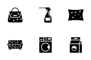 Dry Cleaning Laundry Icon Pack