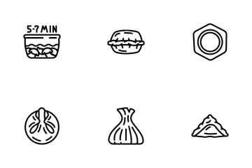 Dumpling Delicious Meal Recipe Icon Pack