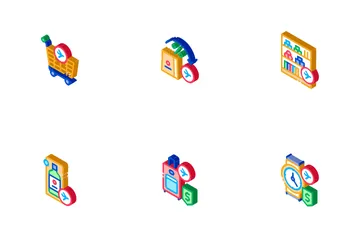 Duty Free Shop Store Icon Pack