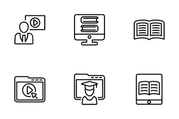 Aprendizaje electrónico Icon Pack