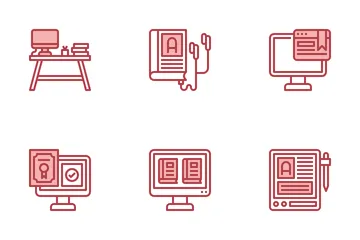 Aprendizaje electrónico Icon Pack