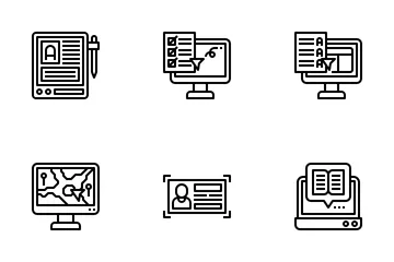 Aprendizaje electrónico Paquete de Iconos