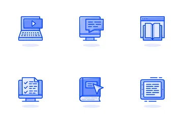 Aprendizaje electrónico Icon Pack