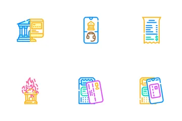 E-banking e pagamento sem contato Icon Pack