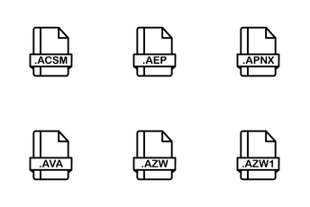 E-books File Format Icon Pack