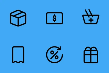 E Commerce And Shopping (Outline) Icon Pack