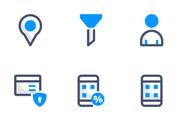 Commerce électronique de base Icon Pack