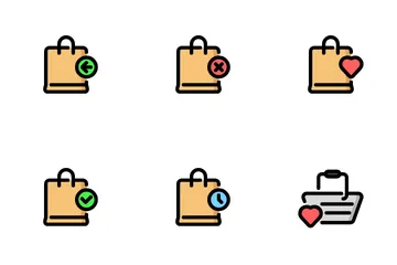 E-Commerce-Interaktionen Symbolpack
