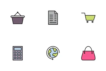 E Commerce Line Filled Icon Pack