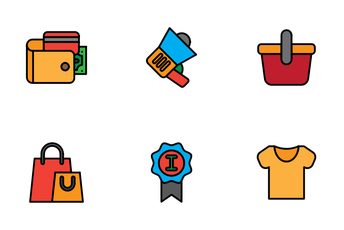 E Commerce Lineal Style Icon Pack