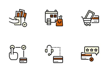 Pagamento de comércio eletrônico Pacote de Ícones