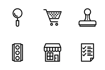 E-Commerce-Transaktion Symbolpack