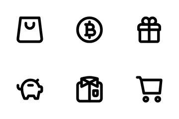 E-Commerce und Geld Symbolpack