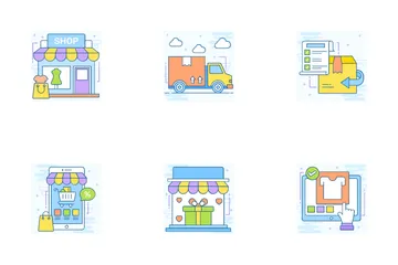 E-Commerce und Shopping Symbolpack