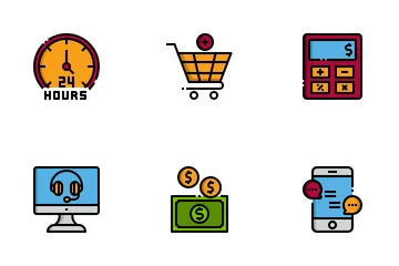 E-Commerce und Shopping Symbolpack