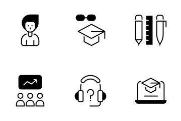 Apprentissage en ligne Icon Pack