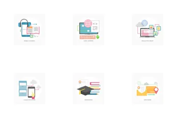 E-Learning And Online Education Icon Pack