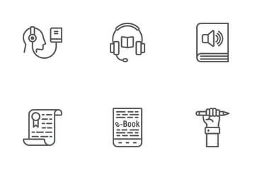 E-Learning & Online Education Line Icons Icon Pack