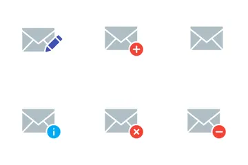 E-mail vibrante Pacote de Ícones