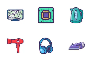E-waste Devices Icon Pack
