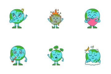 Earth Character Icon Pack