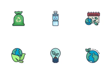 Earth Day And Green Economy Icon Pack