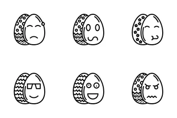 Easter Egg Emoji Icon Pack