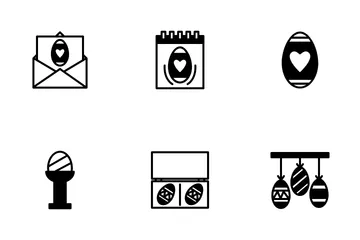 부활절 계란 아이콘 팩