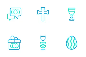 Easter - Outline Color Icon Pack
