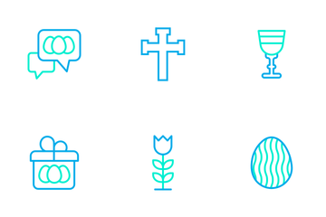Easter - Outline Color Icon Pack