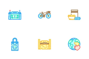 Eco Conscious Sustainability Icon Pack