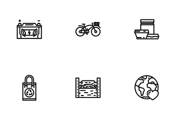 Eco Conscious Sustainability Icon Pack
