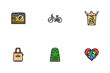 Eco Conscious Sustainability Icon Pack