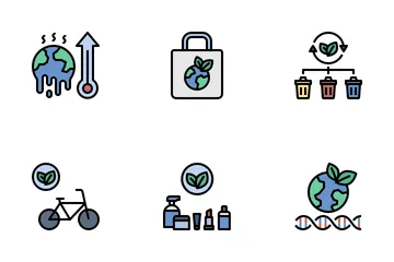Eco-Friendly Lifestyle Icon Pack